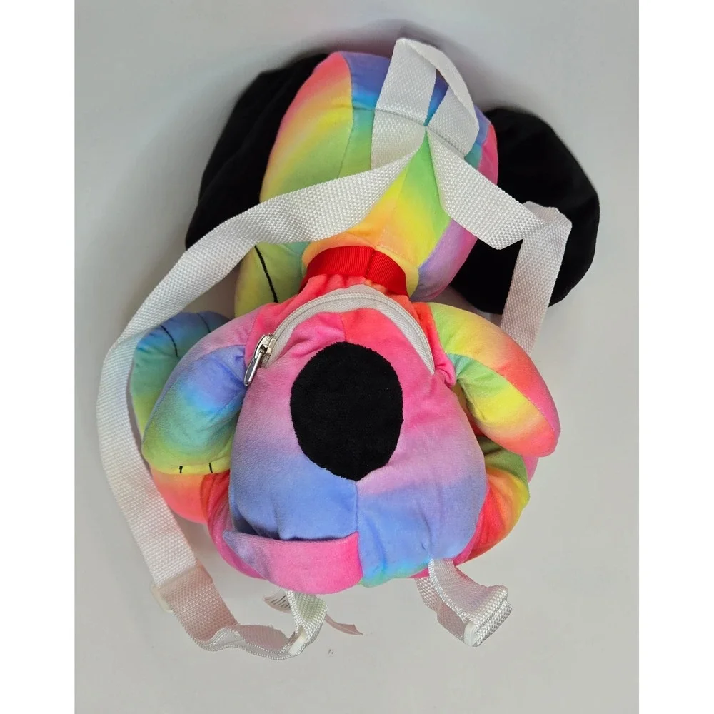 Snoopy Tie Dye Rainbow Plush Backpack Bag Peanuts Character Cute Fun